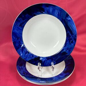 set of 3 Casual Victoria & Beale Aurora 9020 rimmed soup bowls